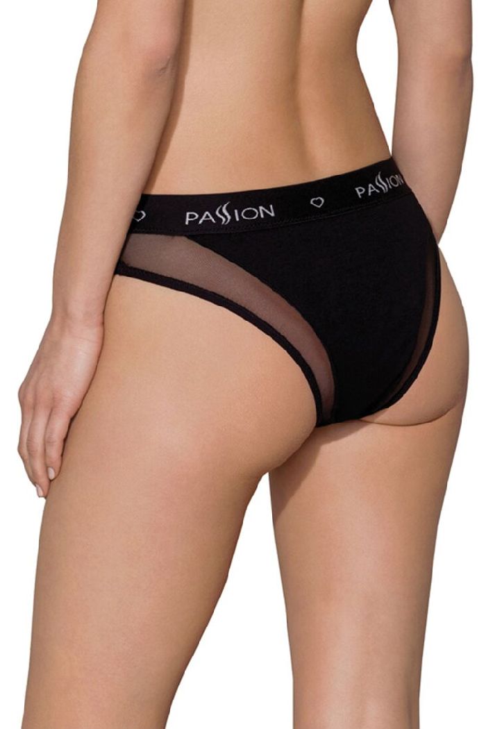 Трусики слип с прозрачной вставкой PS002 black