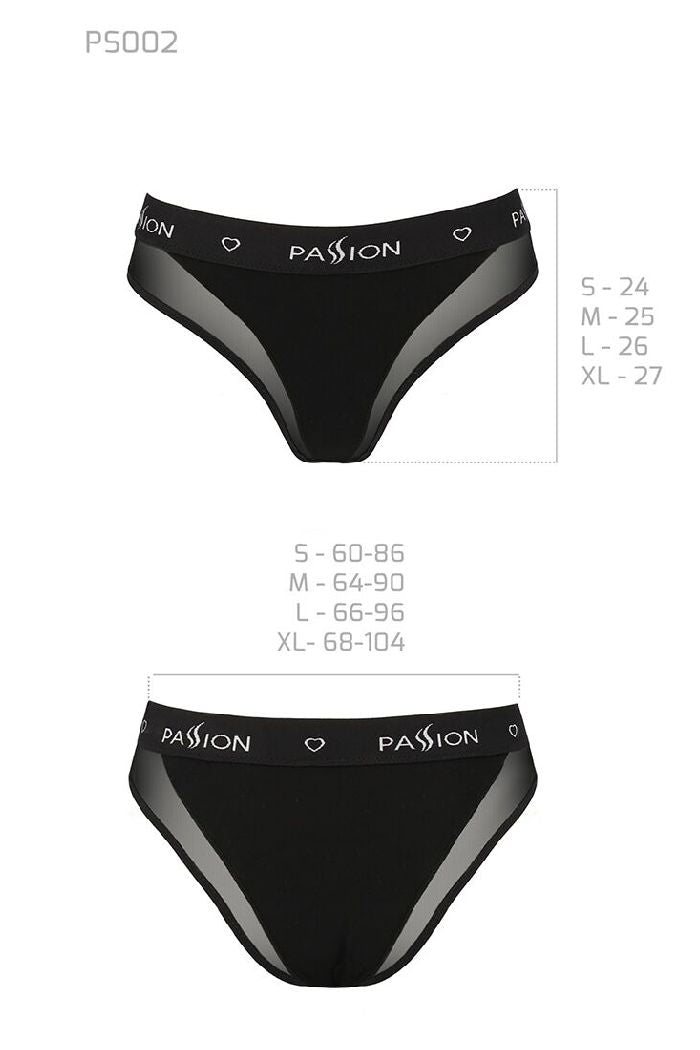 Трусики слип с прозрачной вставкой PS002 black