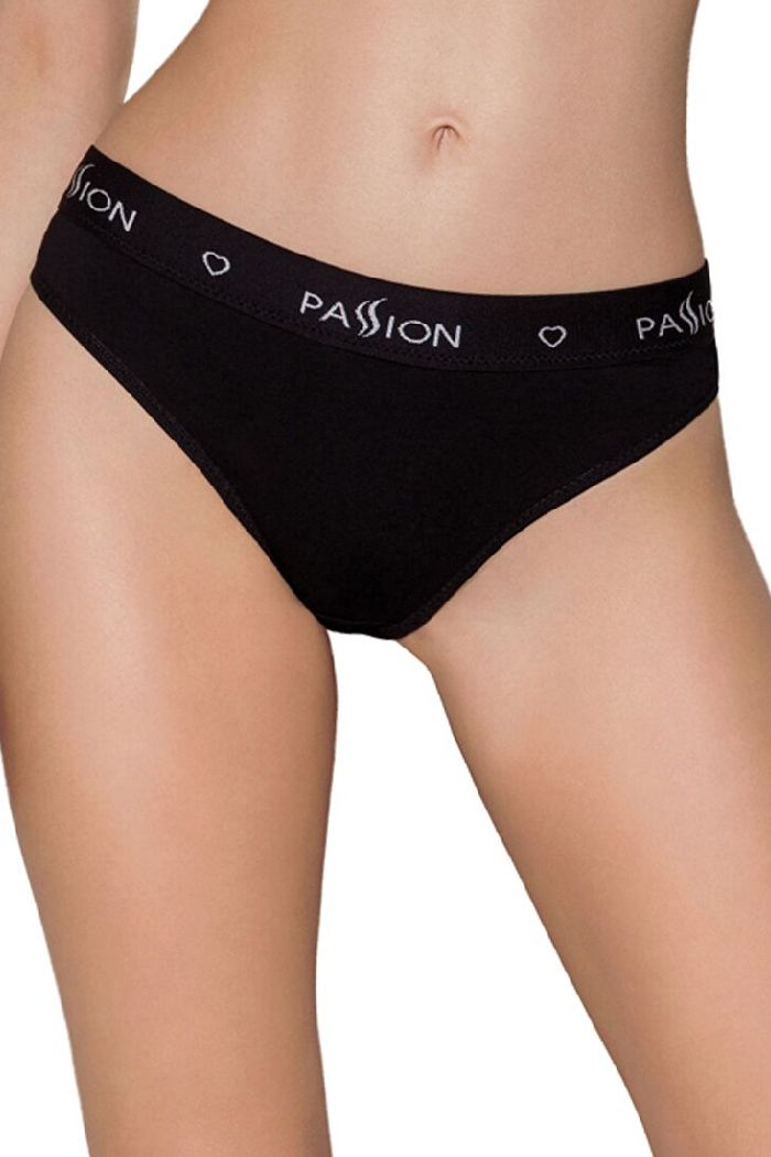 Трусики слип из хлопка PS004 black