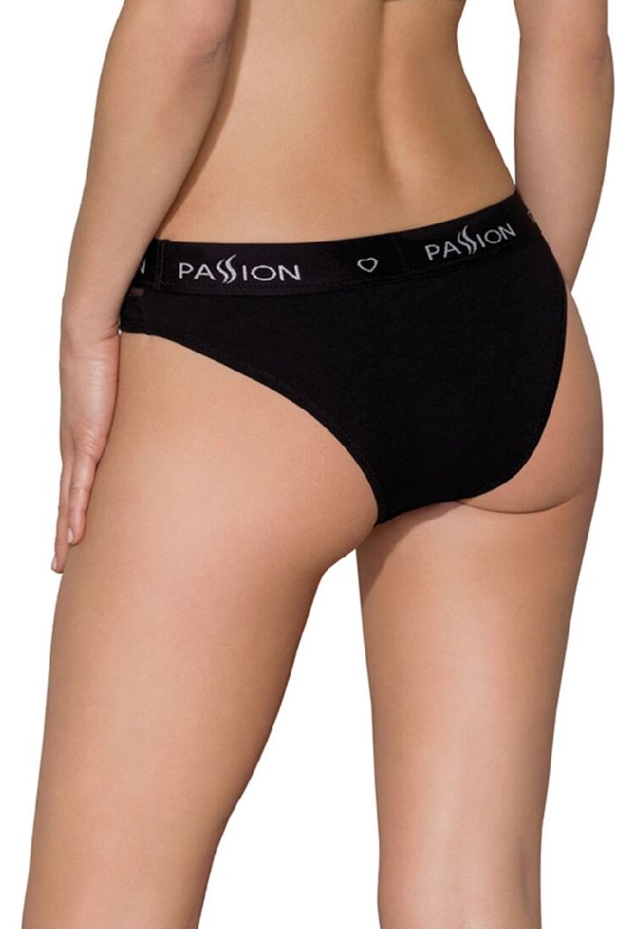 Трусики слип с прозрачной вставкой PS006 black