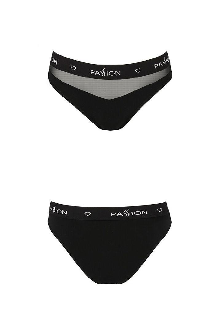 Трусики слип с прозрачной вставкой PS006 black