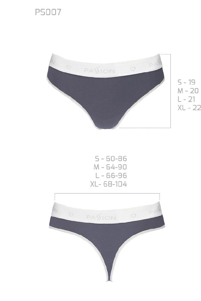 Спортивні трусики стрінги PS007 dark grey