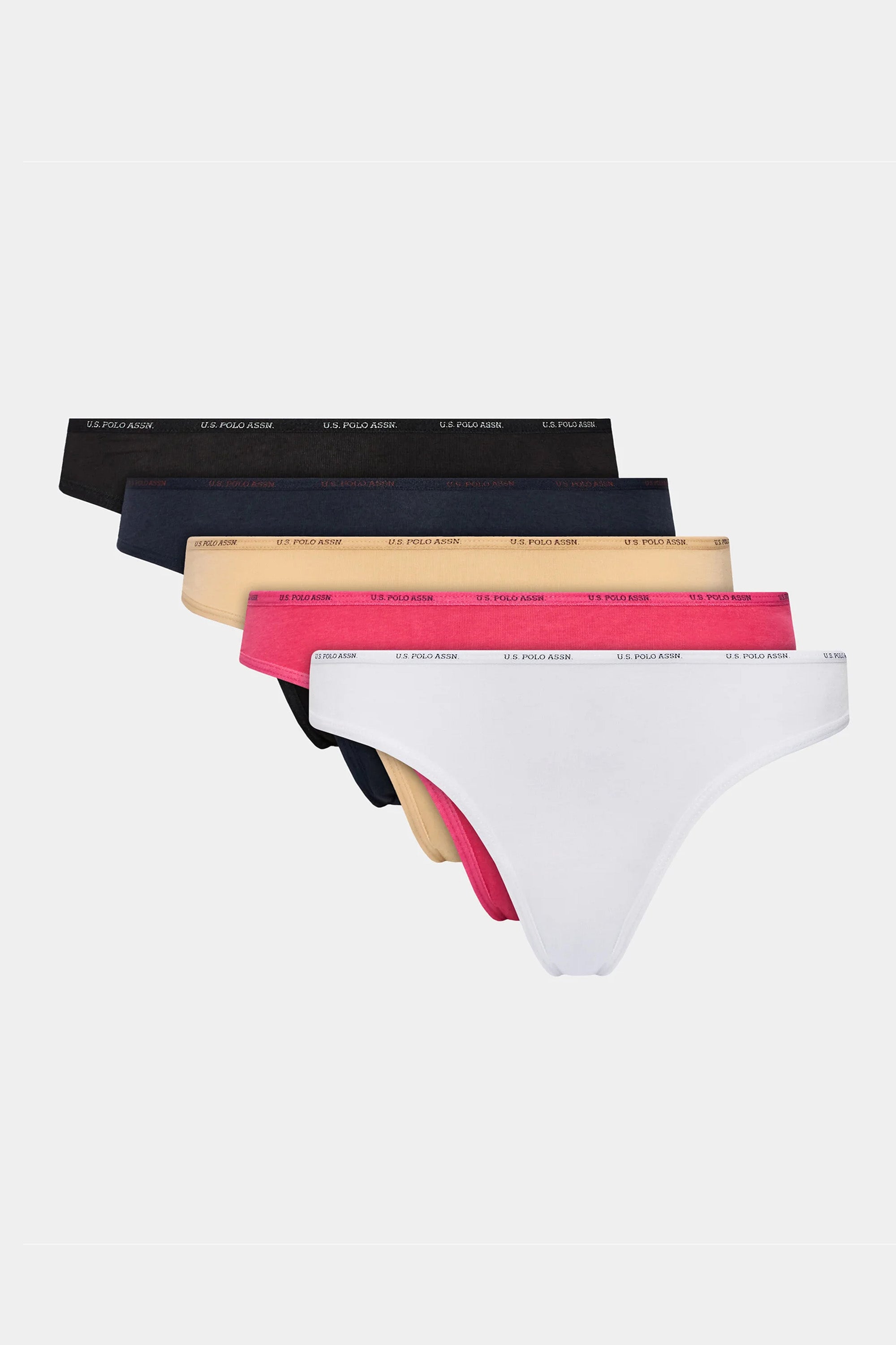 Трусики бразилиана 67007 black/white/skin/navy/fuchsia (5 шт.)