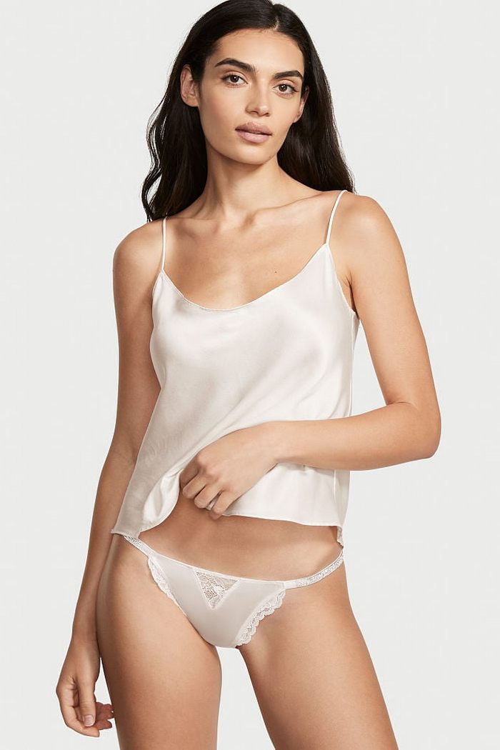 Атласные трусики танга 5152189