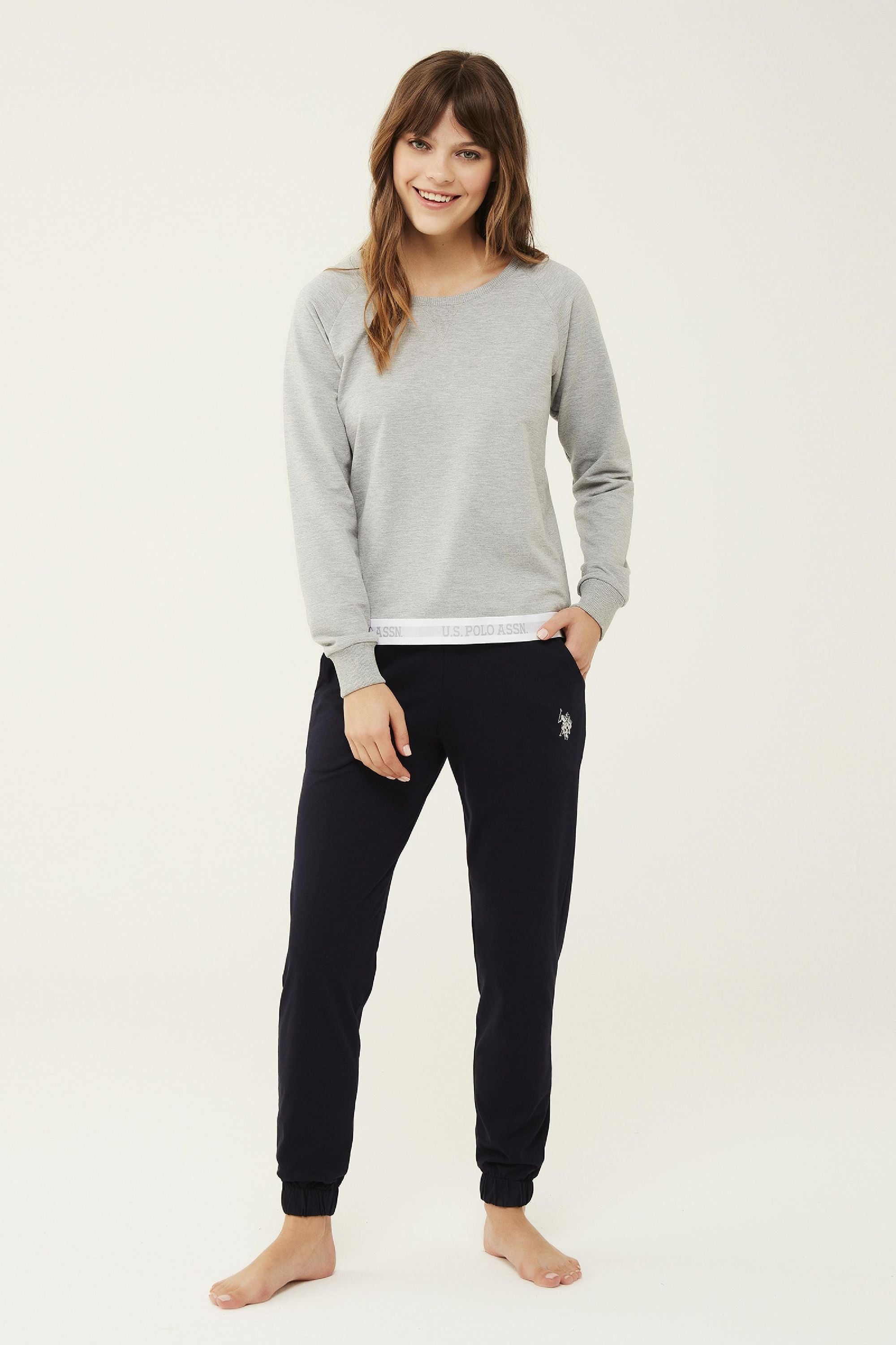 Свитшот с длинным рукавом 16598 grey melange