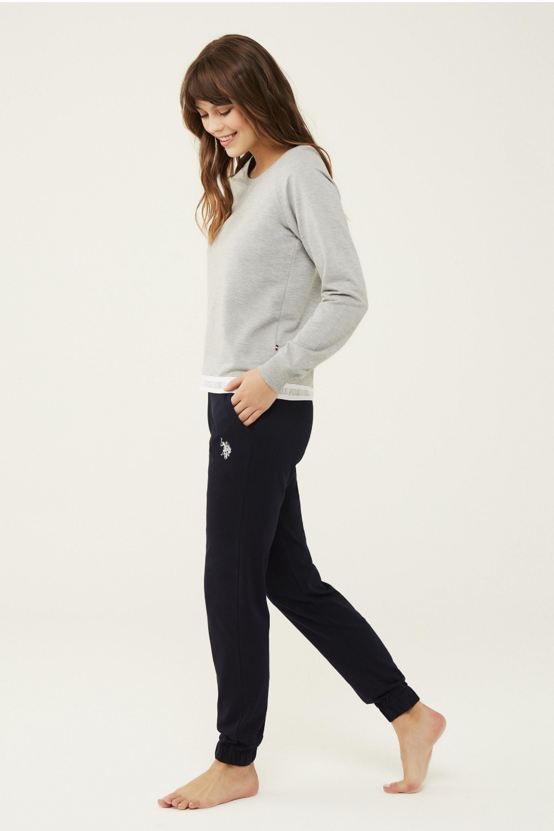 Свитшот с длинным рукавом 16598 grey melange