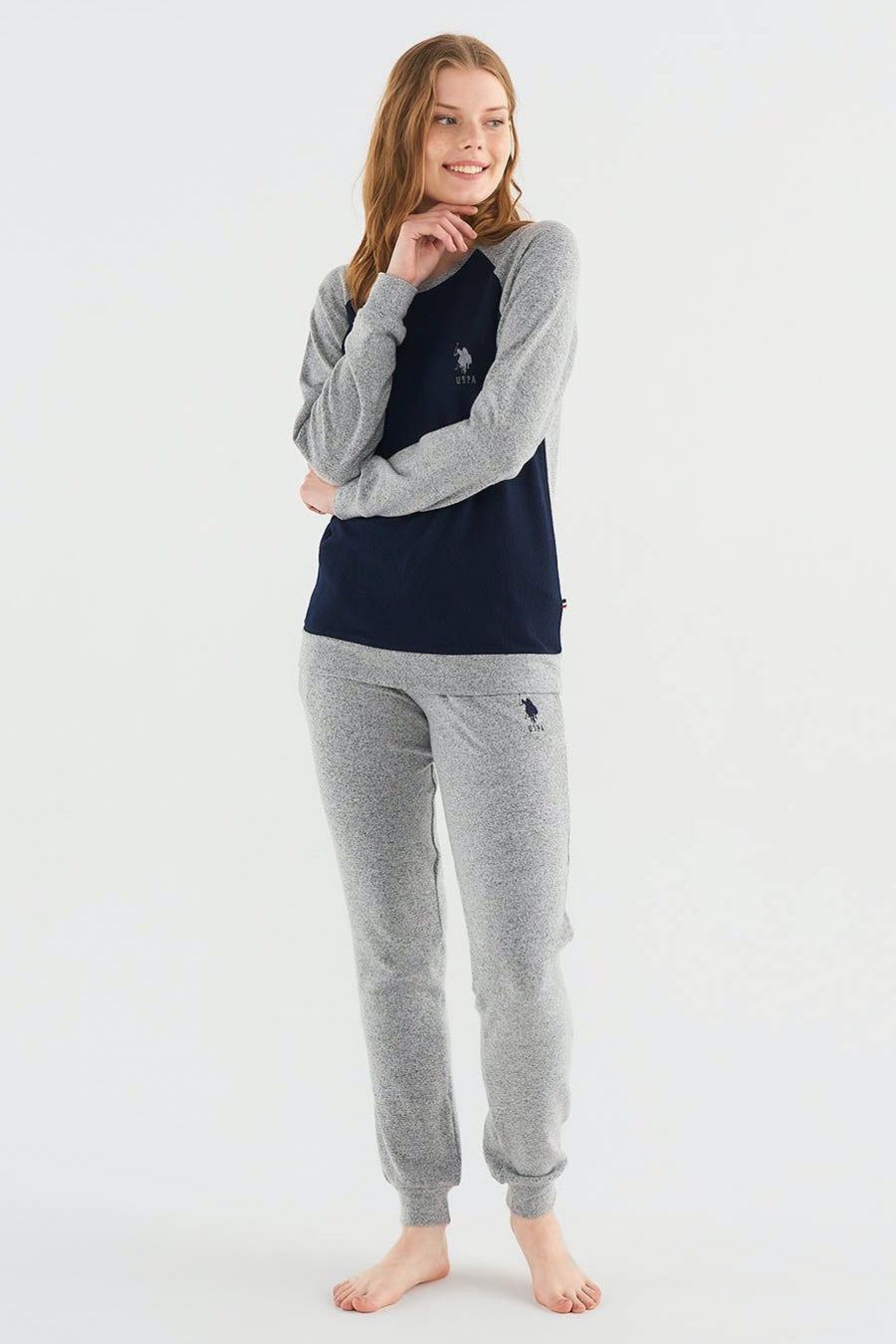 Пижама с логотипом 16817 grey melange