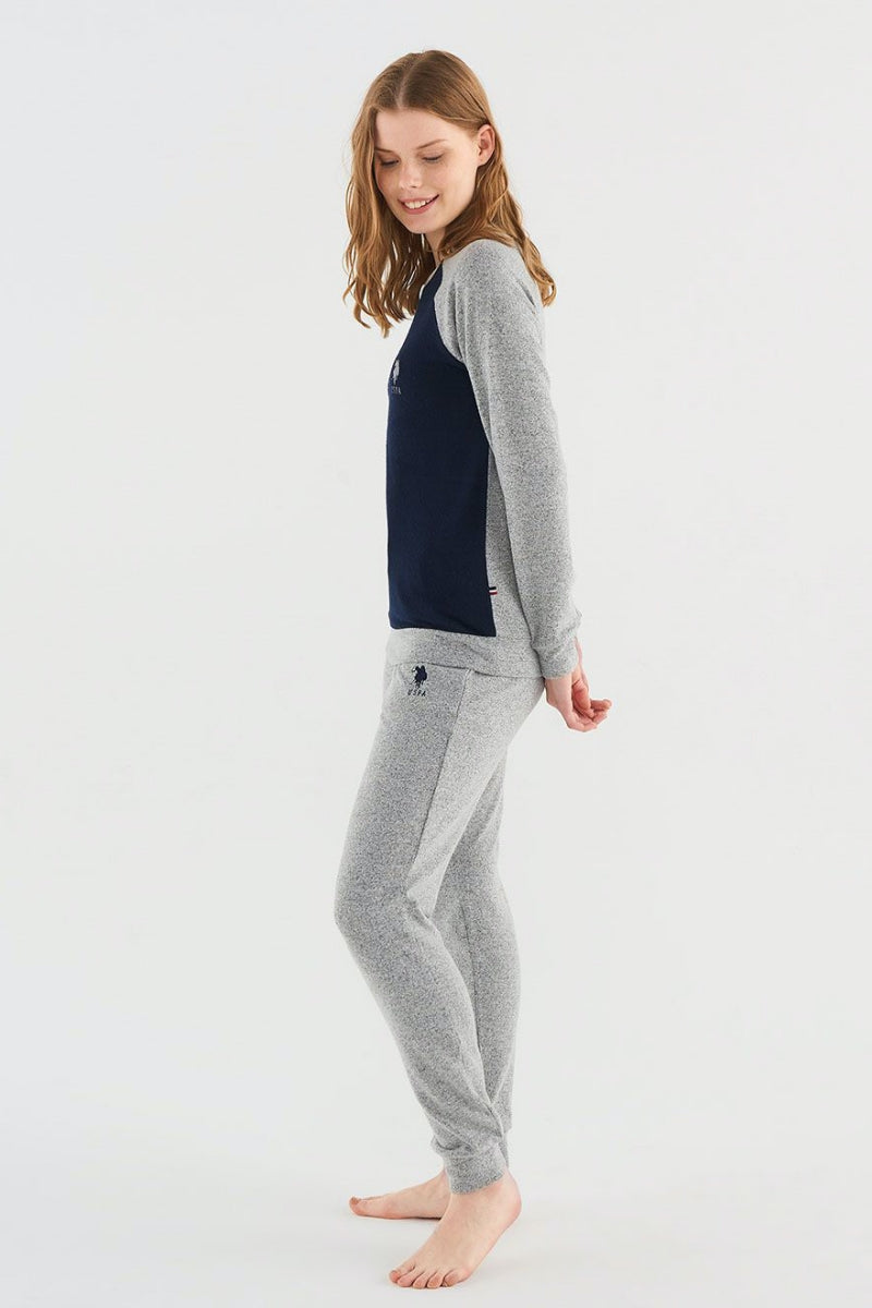 Пижама с логотипом 16817 grey melange