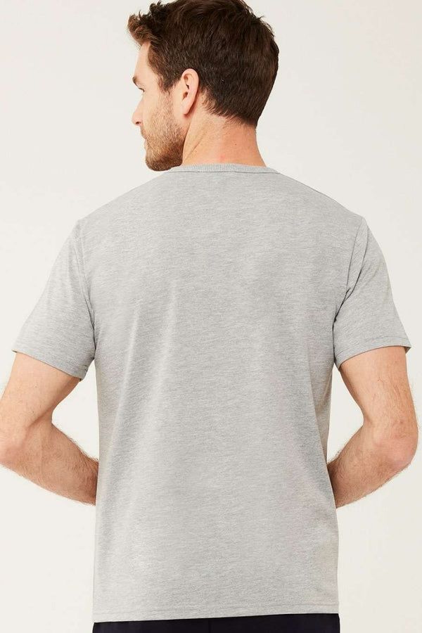 Мужская футболка с логотипом 18465 grey melange