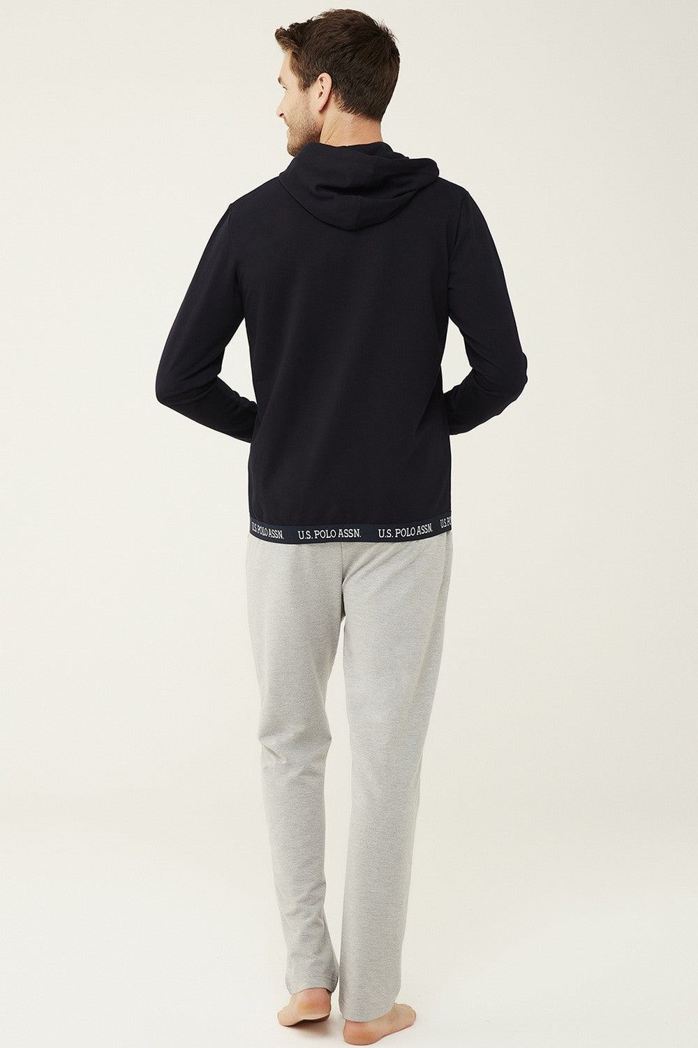 Мужская толстовка с капюшоном 18469 dark blue