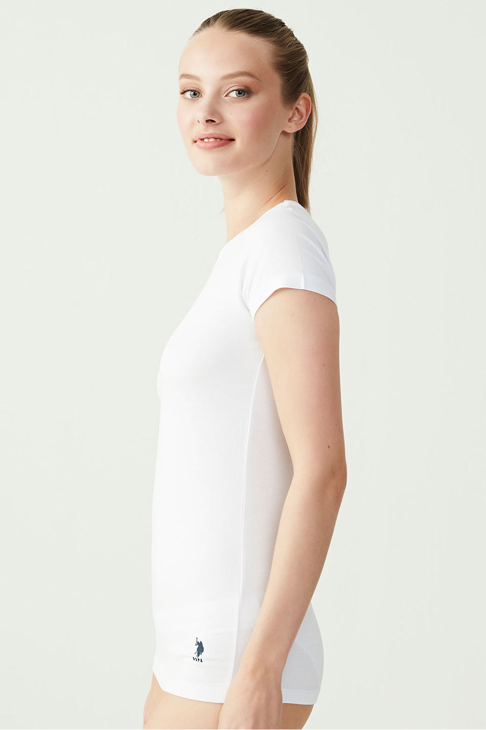 Трикотажная футболка с логотипом 66002 white