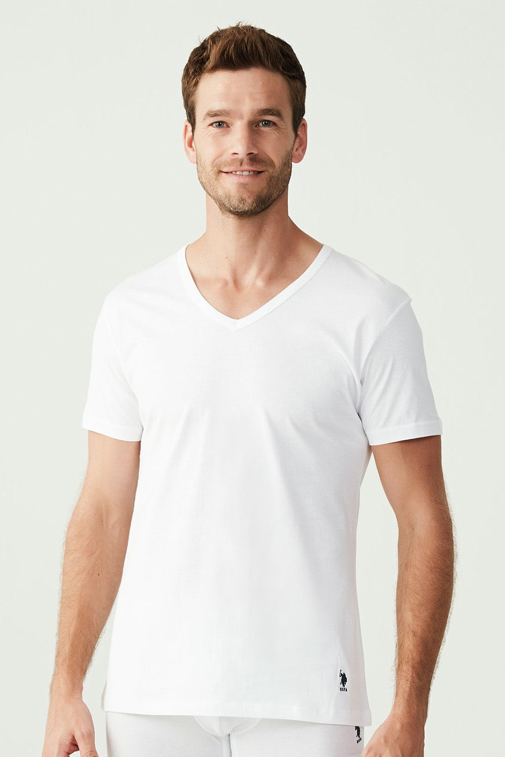 Мужская футболка из хлопка 80199 white (2 шт.)