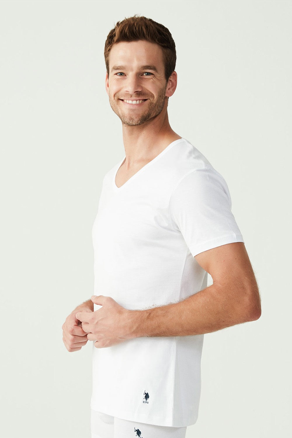 Мужская футболка из хлопка 80199 white (2 шт.)