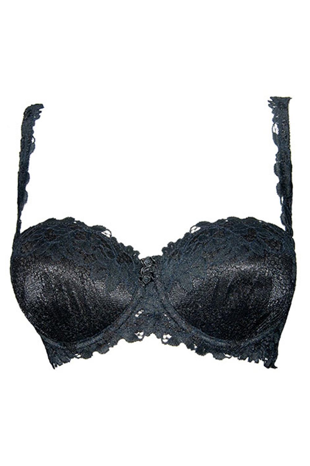 Бюстгальтер балконет с вкладышами push-up 1719 Daniella black