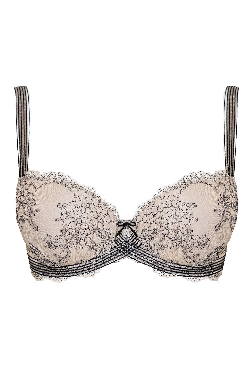 Кружевной бюстгальтер push-up Tatoo 1934 beige-black