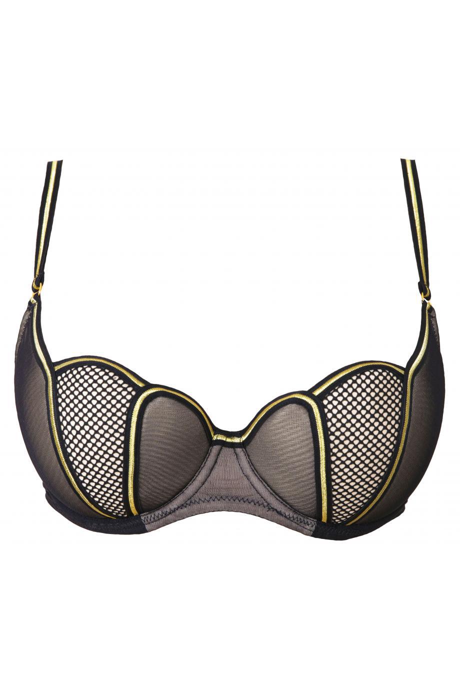 Бюстгальтер push-up 1990 black-gold