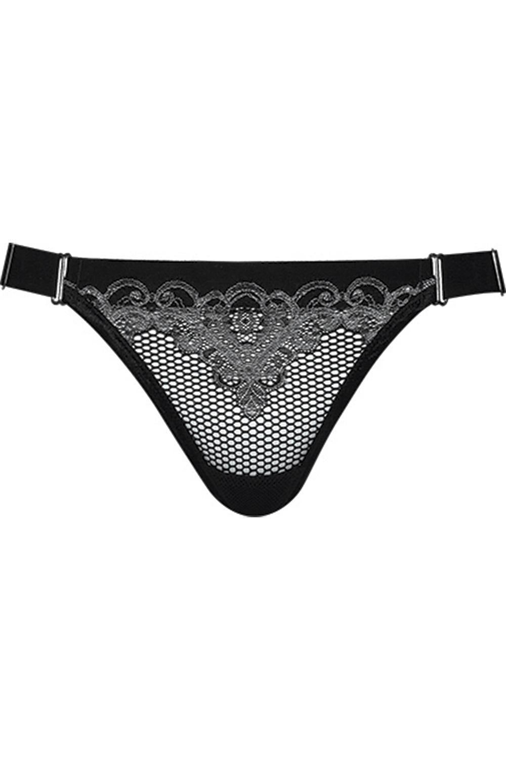 Трусики стринг из сетки Verona 20018 black/white