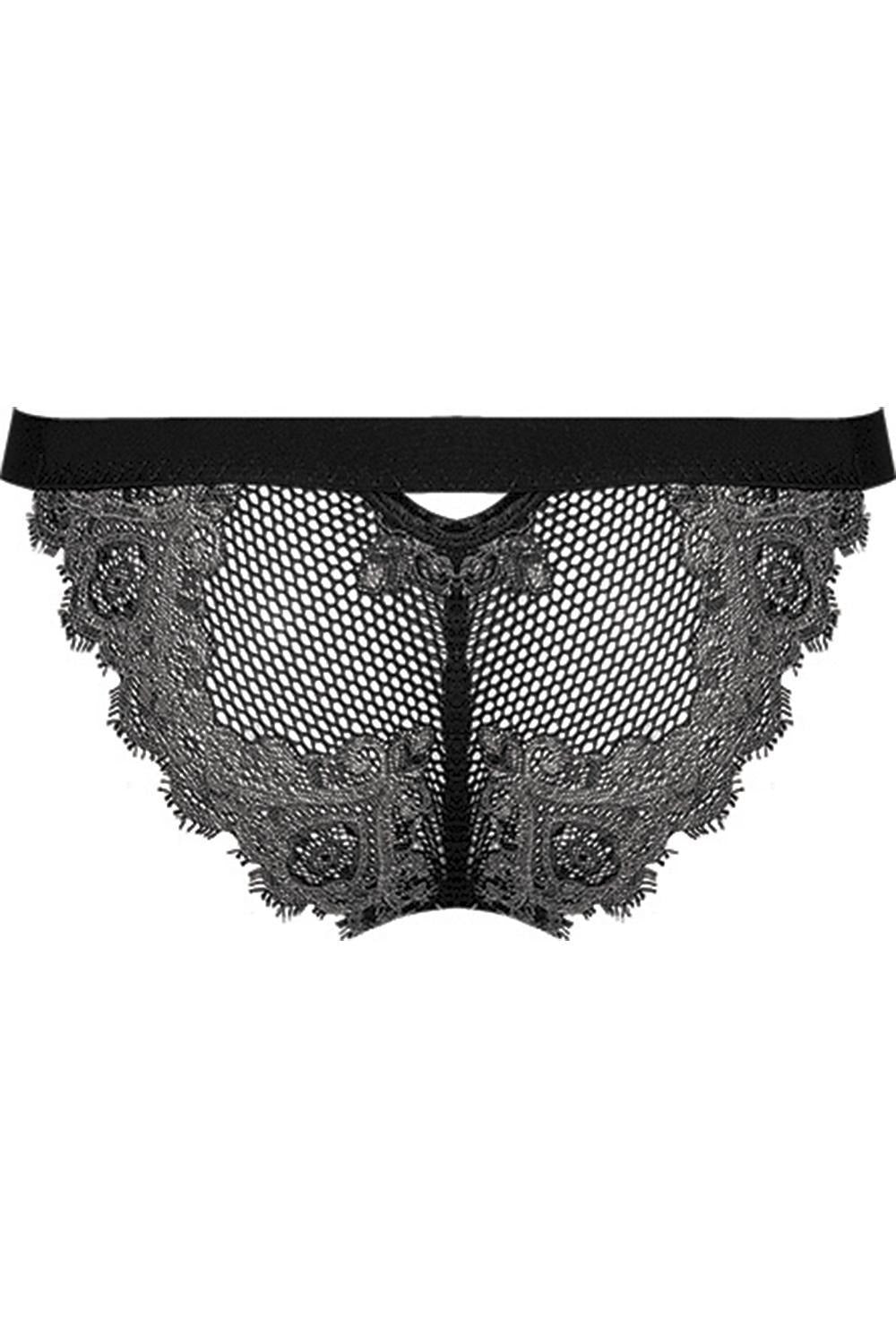 Трусики стринг из сетки Verona 20018 black/white