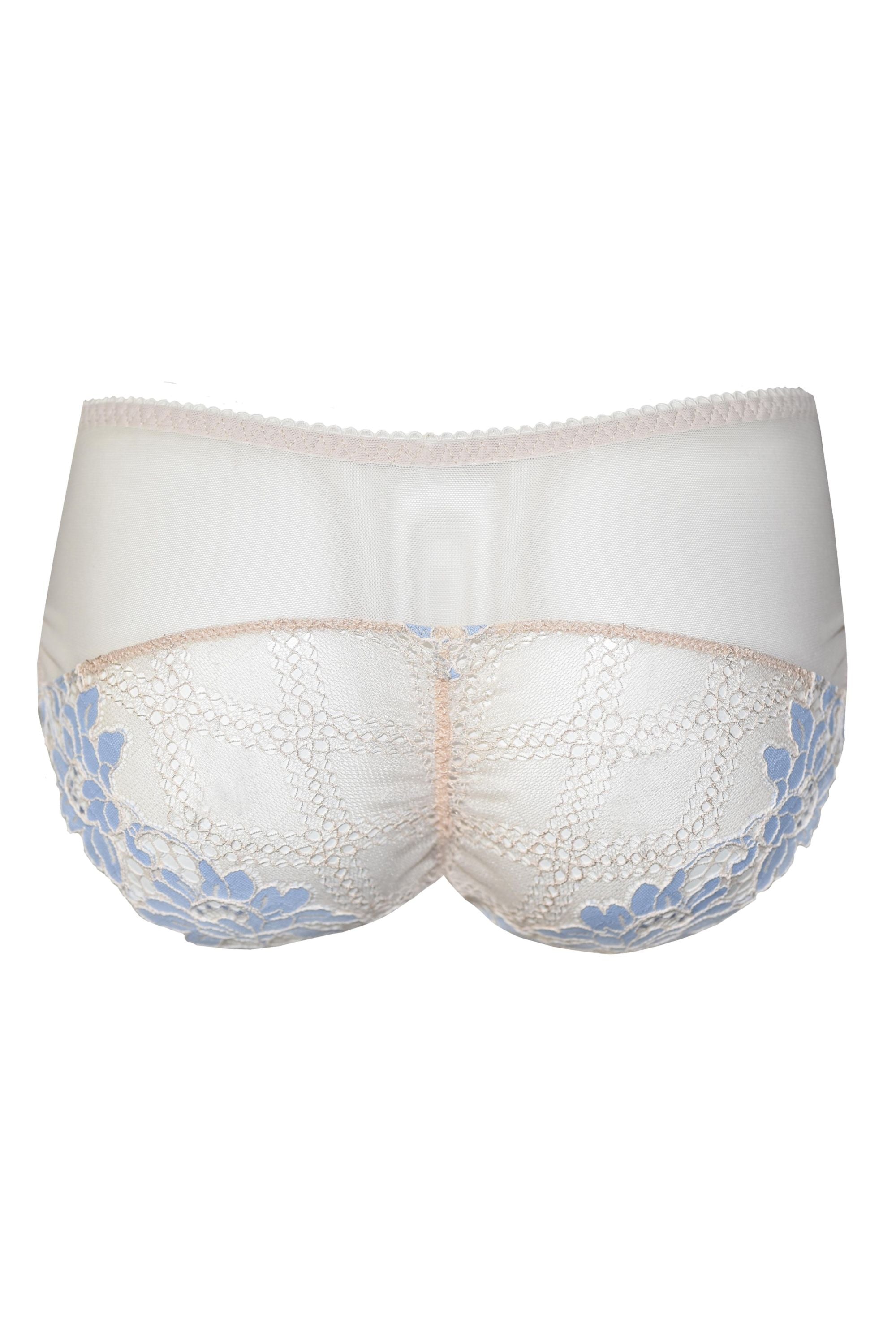 Трусики слип с кружевом Daniella 20031 peony/blue