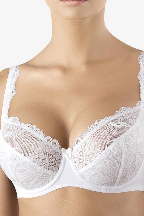Бюстгальтер балконет с мягкими чашками V32513 Laura white