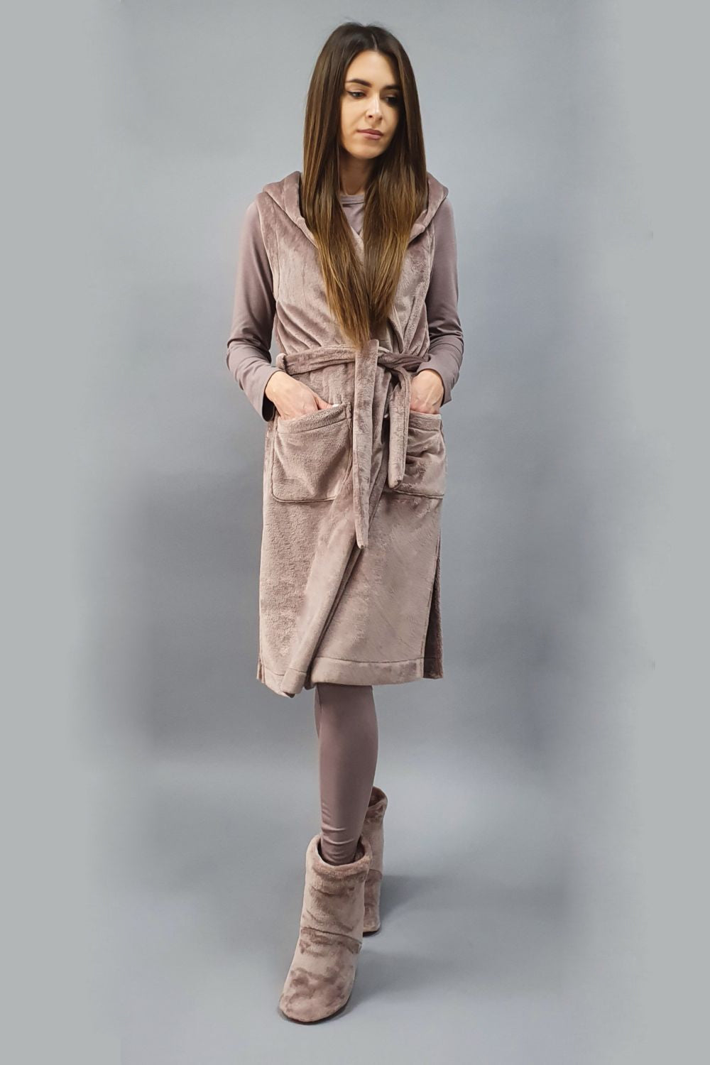 Домашние флисовые угги 015 UGG cappuccino