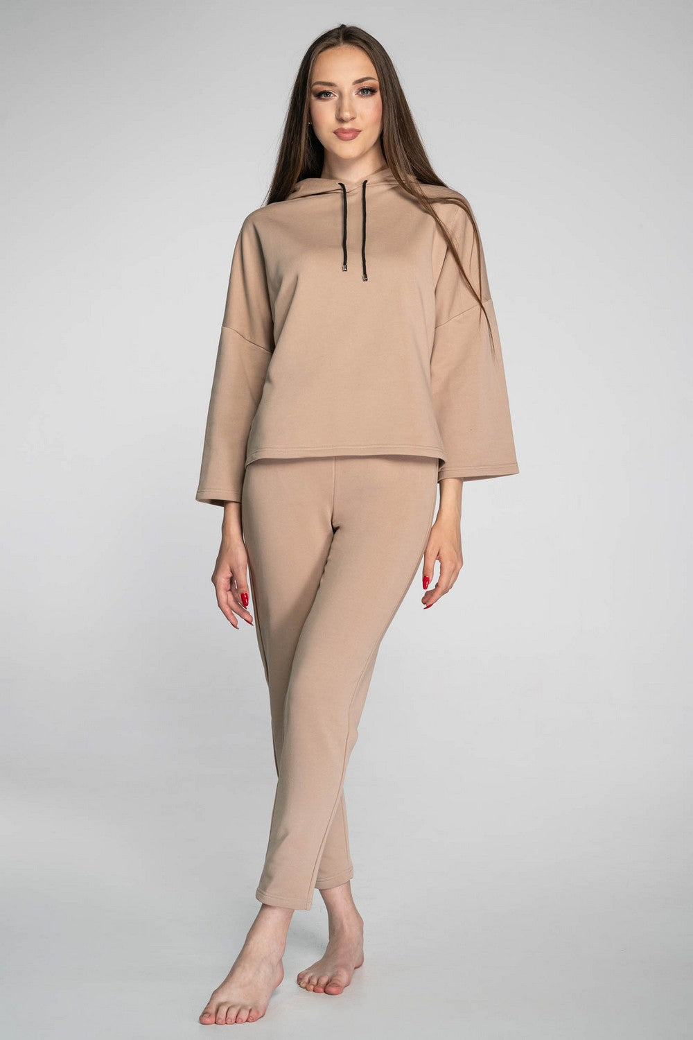 Хлопковый комплект с капюшоном 1023/1 beige