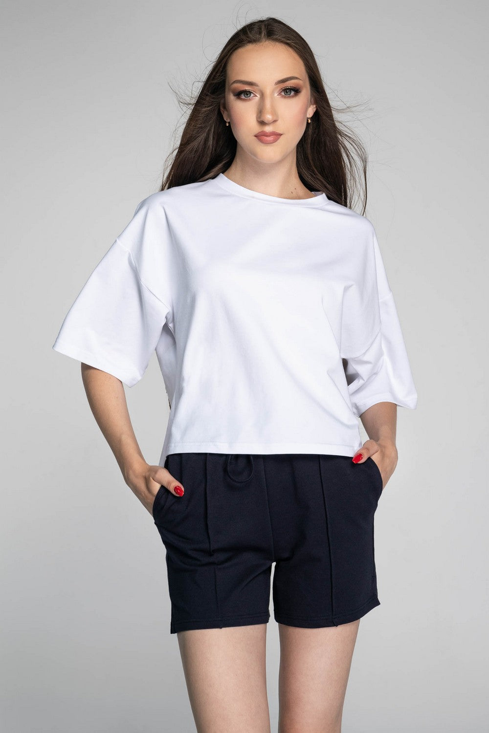 Домашние шорты из хлопка 1211 blue