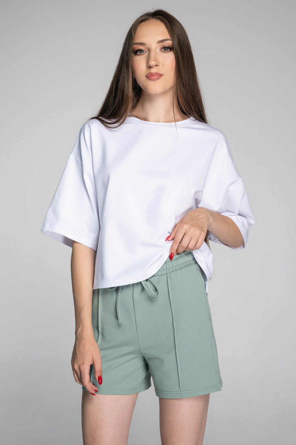 Домашние шорты из хлопка 1211 olive