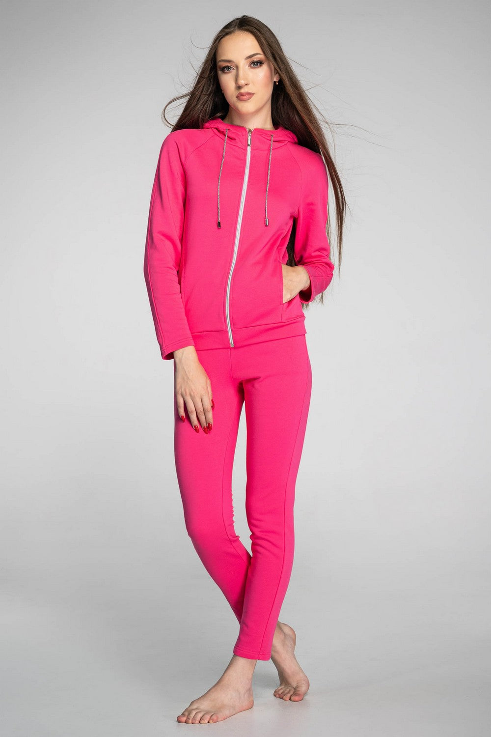 Хлопковый комплект на молнии 1216 pink