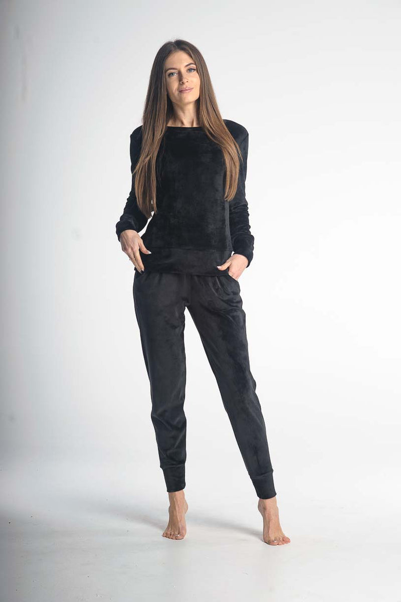 Велюровый комплект для дома 910 black