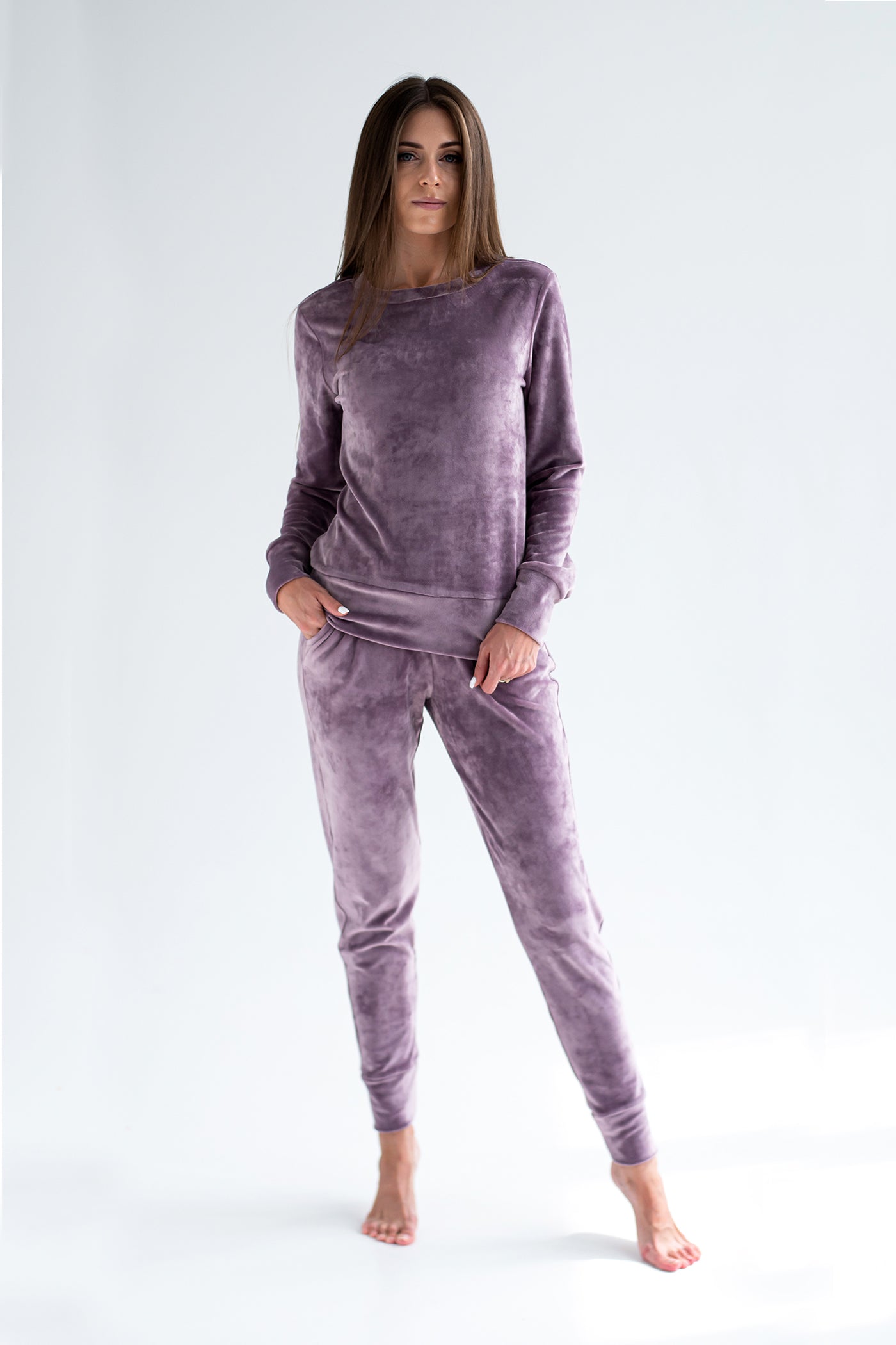 Велюровый комплект для дома 910 lavender