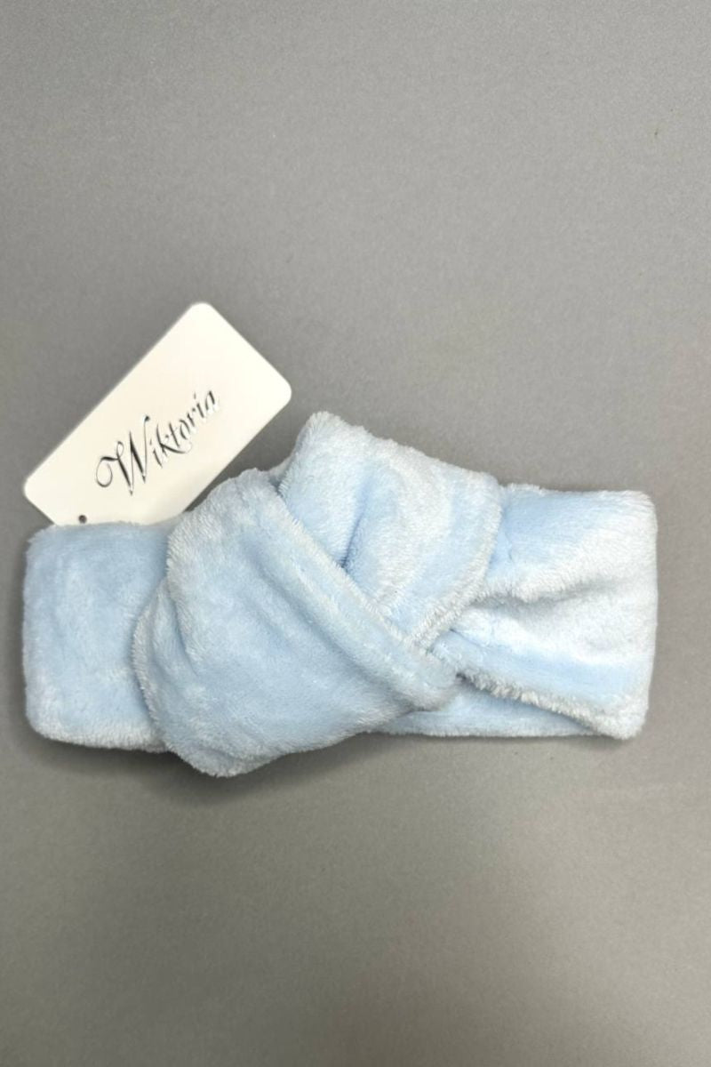 Флисовая повязка на голову blue