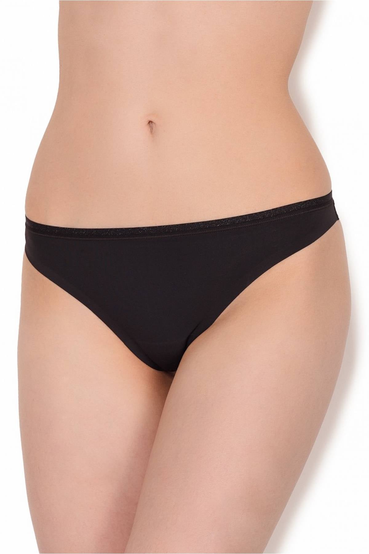 Трусики стринг с бесшовными краями W01P2 black