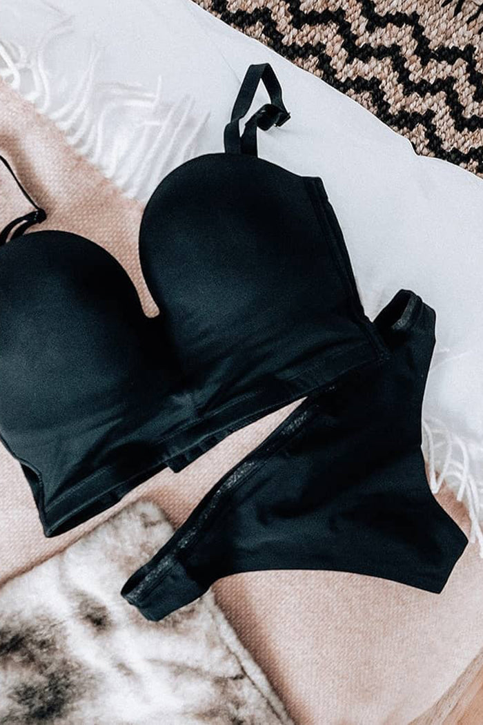 Трусики стринг с бесшовными краями W01P2 black