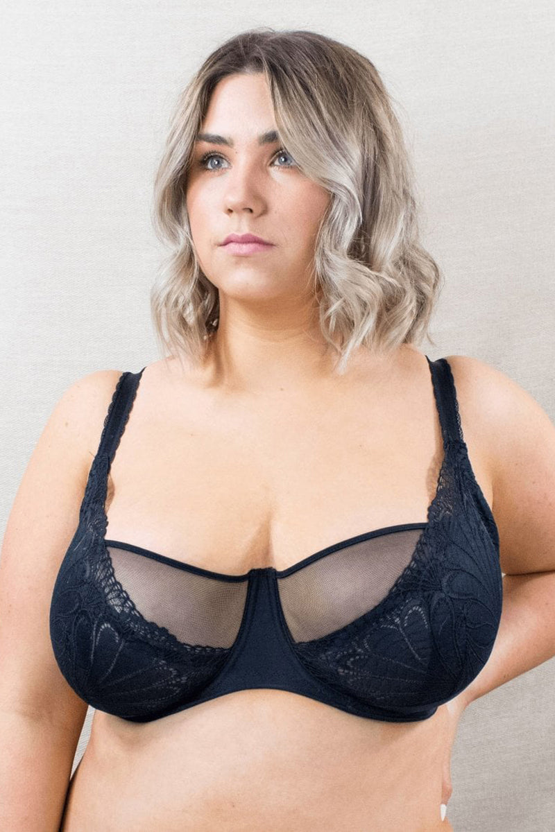 Полудублированный бюстгальтер с кружевом W0A2G Refined Glamour black