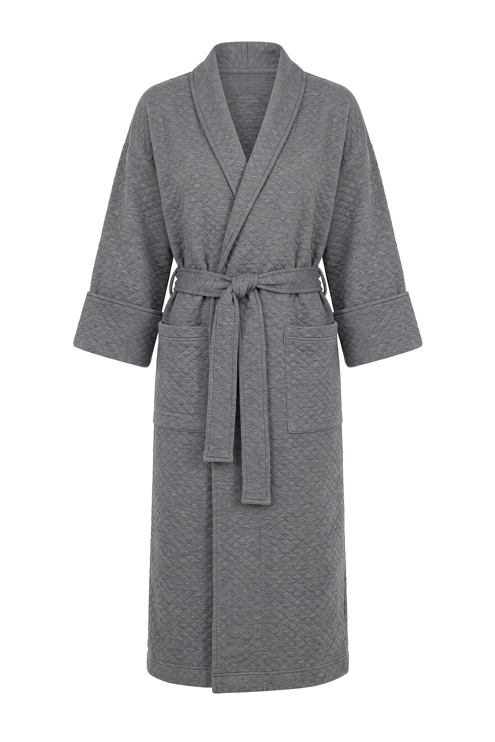 Стеганный халат 24122 dark gray