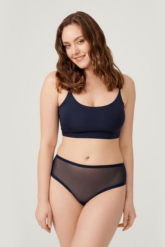 Бесшовный топ CH1752 navy blue