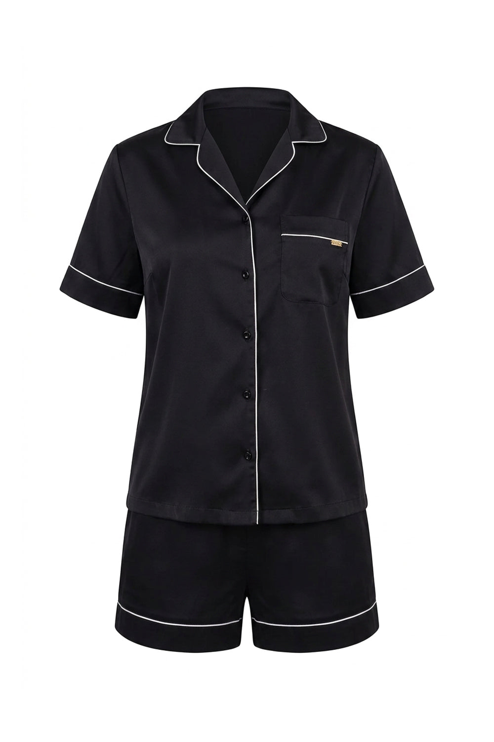 Атласная пижама 2614 black