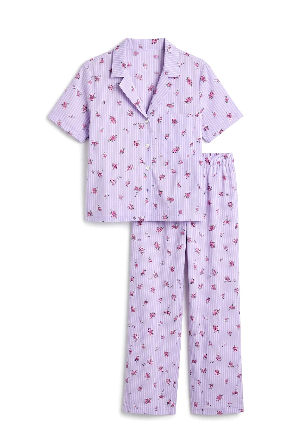 Хлопковая пижама с принтом 64836850 lilac