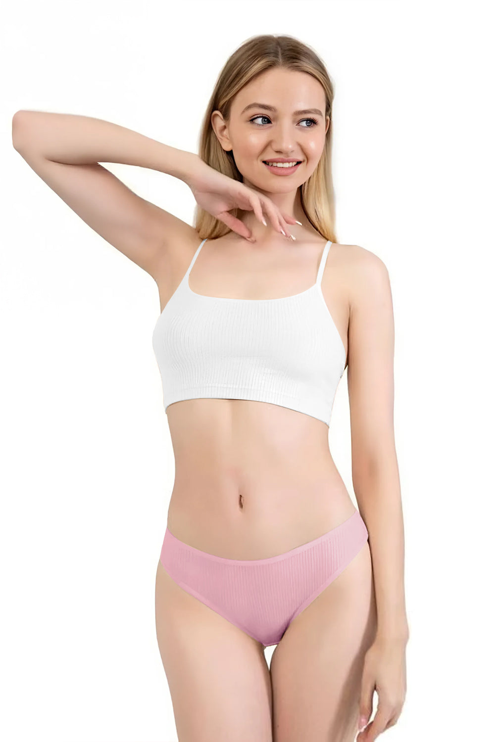 Трусики слип в рубчик CH6170 lilac