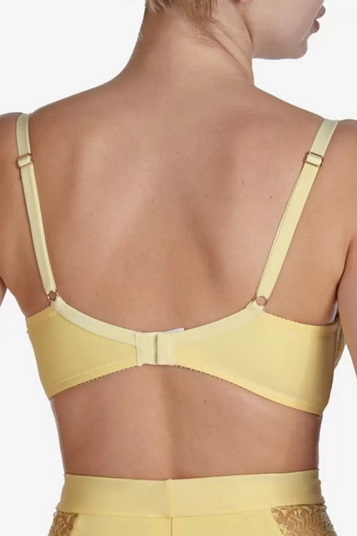 Мягкий бюстгальтер с вышивкой Бланманже БМ18 yellow