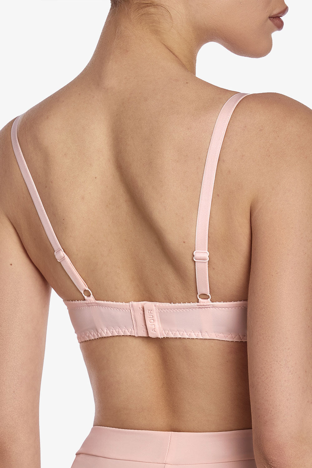 Мягкий бюстгальтер с вышивкой Флёр БМ7 powder