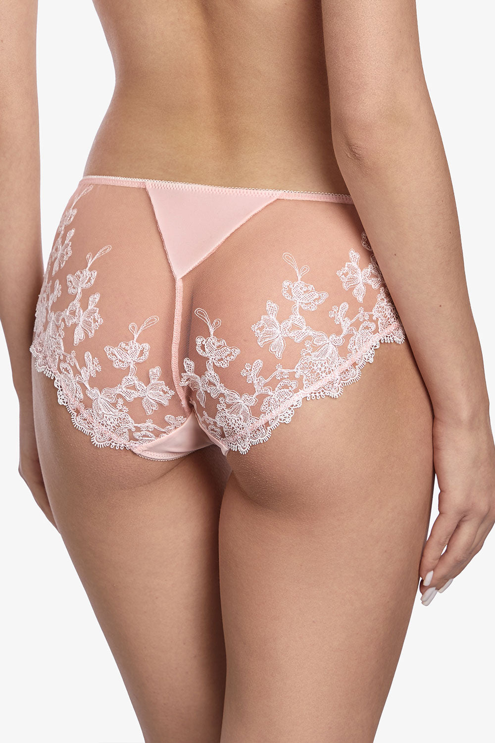 Трусики слип с вышивкой Флёр Т8 powder