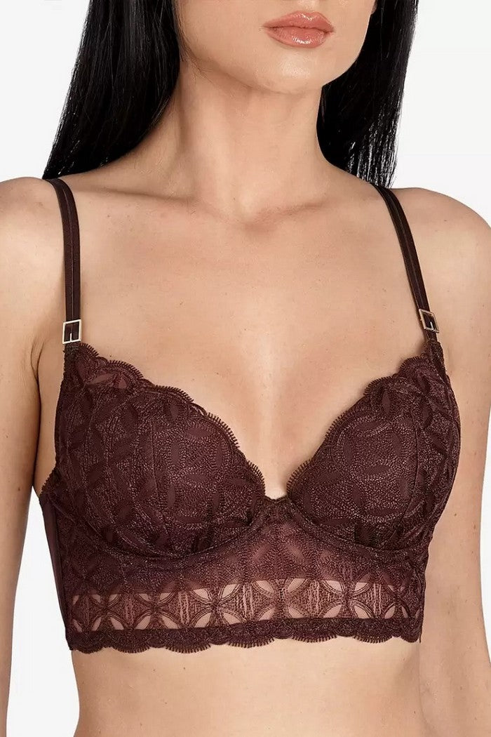 Бюстье с поролоновыми чашками Корето Б16 brown