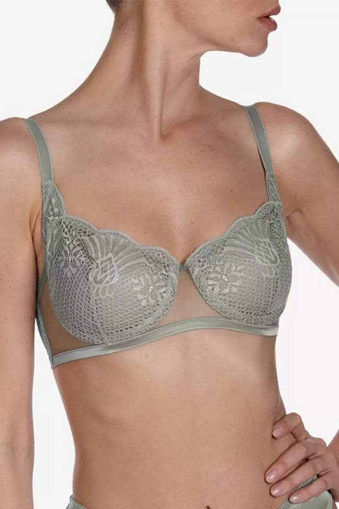 Бюстгальтер балконет на косточках Мадлен БМ7 olive