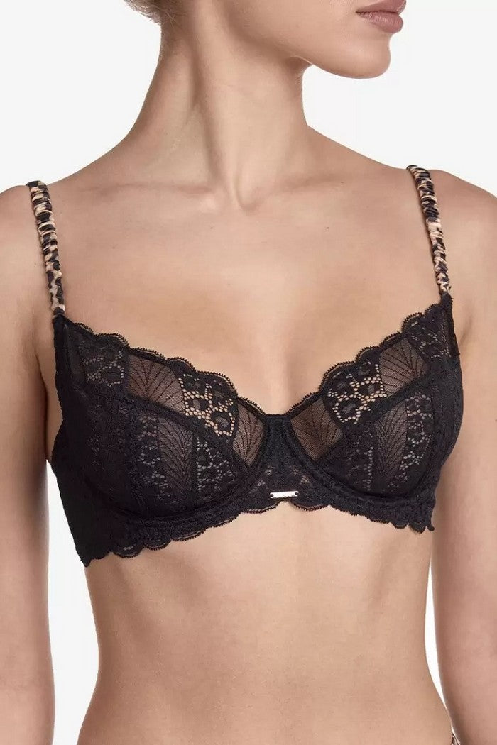 М'який бюстгальтер із мережива Міраж БМ11 brown/black