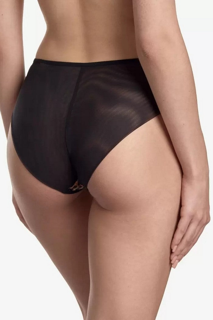 Трусики сліп із мікросітки Міраж Т87 brown/black