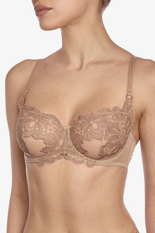 Мягкий бюстгальтер из микросетки Мунлайт БМ7 cappuccino