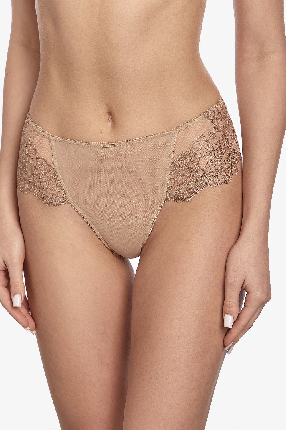 Трусики слип из микросетки Мунлайт Т179 cappuccino