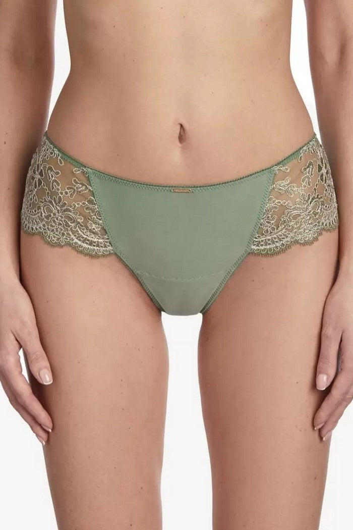 Трусики бразилиана с кружевом Нувель С179 olive